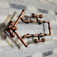 Frendorf | 6 Glühbirnen Pfeilförmige Wandlampe mit Rohr Retro Industriel Bronze Schmiedeeisen Wandlampe für Badezimmer