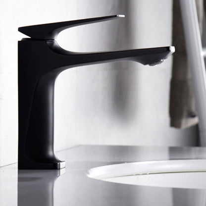 Frendorf | Moderner Badezimmer Wasserhahn Messing Tiefer Bogen Hebelgriff mit Wasserhahn Schlauch