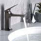 Frendorf | Moderner Badezimmer Wasserhahn Messing Tiefer Bogen Hebelgriff mit Wasserhahn Schlauch