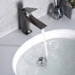 Frendorf | Moderner Badezimmer Wasserhahn Messing Tiefer Bogen Hebelgriff mit Wasserhahn Schlauch