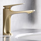 Frendorf | Moderner Badezimmer Wasserhahn Messing Tiefer Bogen Hebelgriff mit Wasserhahn Schlauch