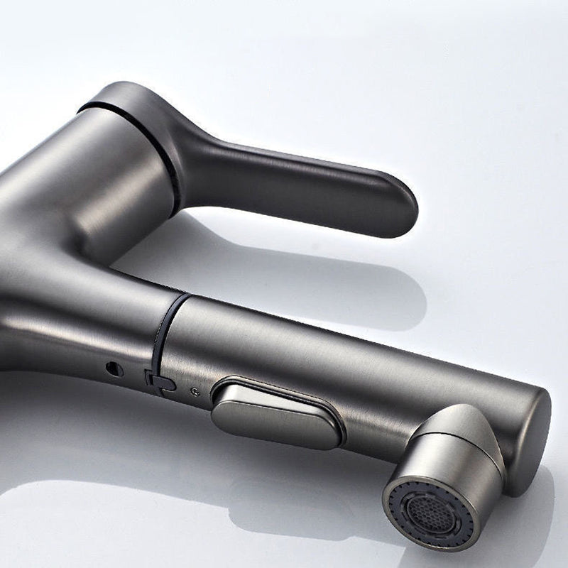 Frendorf | Ausziehbarer einfacher Badezimmer-Waschtischarmatur 1 Loch Einhebelarmatur