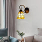 Frendorf | Mini Wandleuchte Tiffany-Stil Buntglas Einzelne Licht Wandmontage Licht für Schlafzimmer