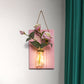 Frendorf | Roze Bloem/Tak Muur String Licht Rustieke Glazen Pot Twinkle Licht voor Café Restaurant