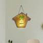 Frendorf | Houten Huis Vormige Wandlamp Moderne Bloem/Plant Accent Snoer Licht voor Café Thee Winkel