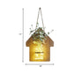 Frendorf | Houten Huis Vormige Wandlamp Moderne Bloem/Plant Accent Snoer Licht voor Café Thee Winkel