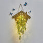 Frendorf | Houten Huis Vormige Wandlamp Moderne Bloem/Plant Accent Snoer Licht voor Café Thee Winkel