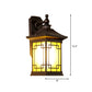 Frendorf | 1-Birne Quadratisch Pavillon Wandlicht Sconce Bauernhaus Schwarz Metallic Wandmontage Lampe Leuchte