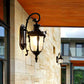 Frendorf | 1-Head Water Glass Wandlamp Muurbevestiging Platteland Goud/Zwart Dennennaald Buiten Wandlamp Verlichting