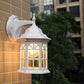 Frendorf | 1-Head Castle Wandleuchte Landhaus Weiß/Schwarz/Messing Aluminium Wandmontierte Lampe mit Klarglas-Schirm