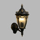 Frendorf | 1 Glühbirne Urne Wand Sconce Licht Loft Messing/schwarzes Metall Wandlampe Leuchte mit klarem geripptem Glas-Schirm