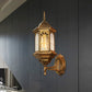 Frendorf | Kasteelvorm Aluminium Wandverlichting Platteland 1-Lamp Buiten Wandlamp Sconces in Wit/Zwart/Messing