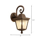 Frendorf | 1 Lichte Wandlamp Rustieke Buitenwandlamp Verlichting met Glacier Prismatic Glass Shade in Zwart