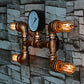 Frendorf | Bare Bulb Eetkamer Wandlamp Sconces met Gauge Deco Rustieke Stijl IJzer 4 Lichten Koper Wandmontage Lamp