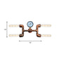 Frendorf | Bare Bulb Eetkamer Wandlamp Sconces met Gauge Deco Rustieke Stijl IJzer 4 Lichten Koper Wandmontage Lamp
