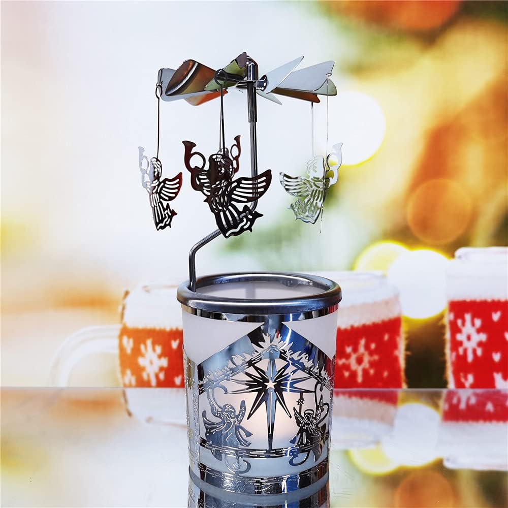 Frendorf | Halloween Iron Spider Runde Glas Kerzenhalter – Gothic Teelicht Laterne – Haunted House Tischdeko – Spooky Metall Spinnennetz Kerzenständer – Horror-Themen Halloween Dekoration