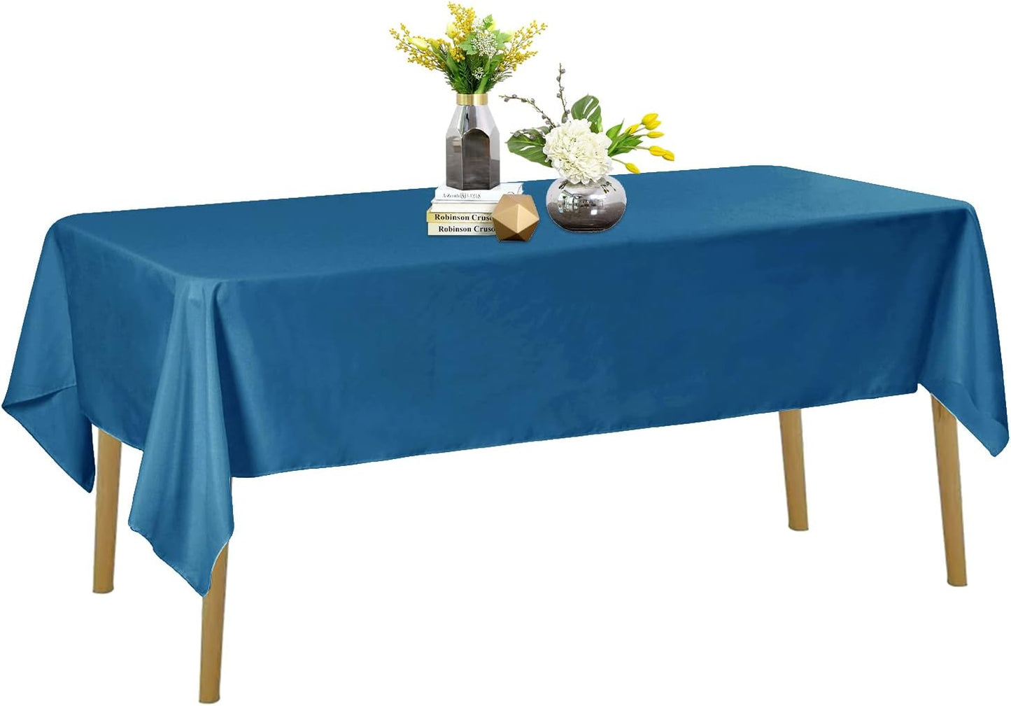 Frendorf | 100% Baumwolle Pastoral Tischdecke – 130x250cm, weich & langlebig, Landhaus Esszimmertischdecken, rustikaler Boho-Stil, maschinenwaschbar, perfekt für Zuhause, Hochzeiten, Partys & Feiertagsdekorationen