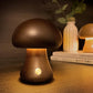 Frendorf | MushroomGlow™ Holzpilz LED Tischlampe | Natürliche Deko Beleuchtung | Stimmungslicht für Zuhause