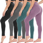 4er-Pack Hochtaillierte Kompressionsleggings