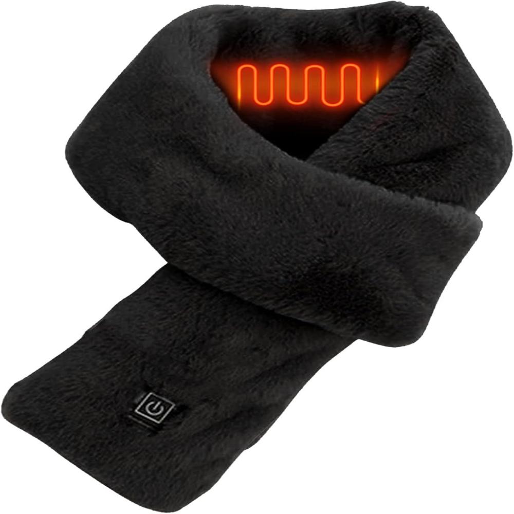 Frendorf | Beheizter Kunstpelzschal UK – Wiederaufladbarer USB-Winter-Schal, Weicher thermischer Halswärmer