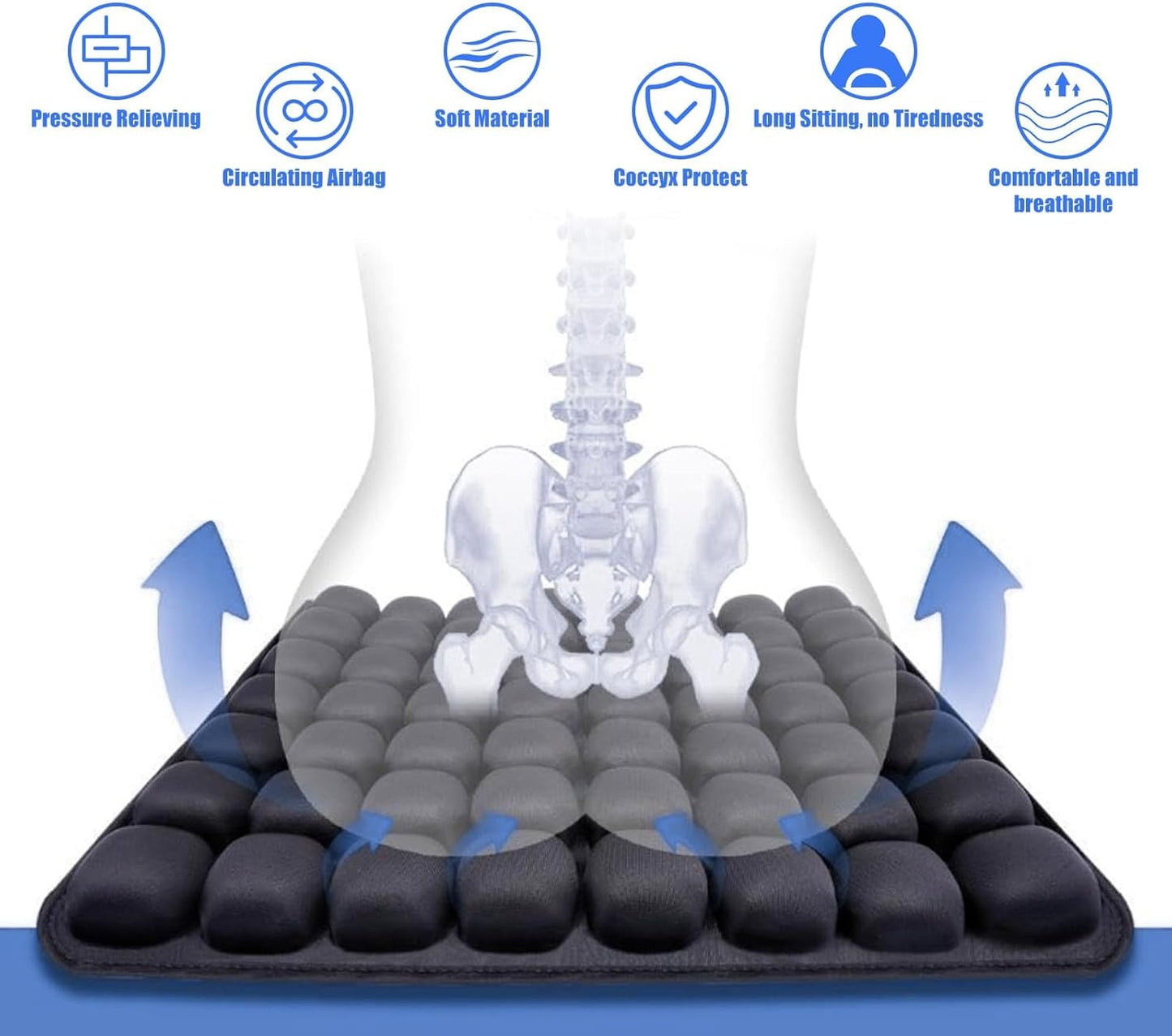 Frendorf | Aufblasbares Reisekissen mit ergonomischer Druckentlastung – AirComfort