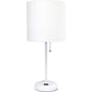 Stick Charging Outlet - Tischlampe mit Stofflampenschirm und Ladefunktion