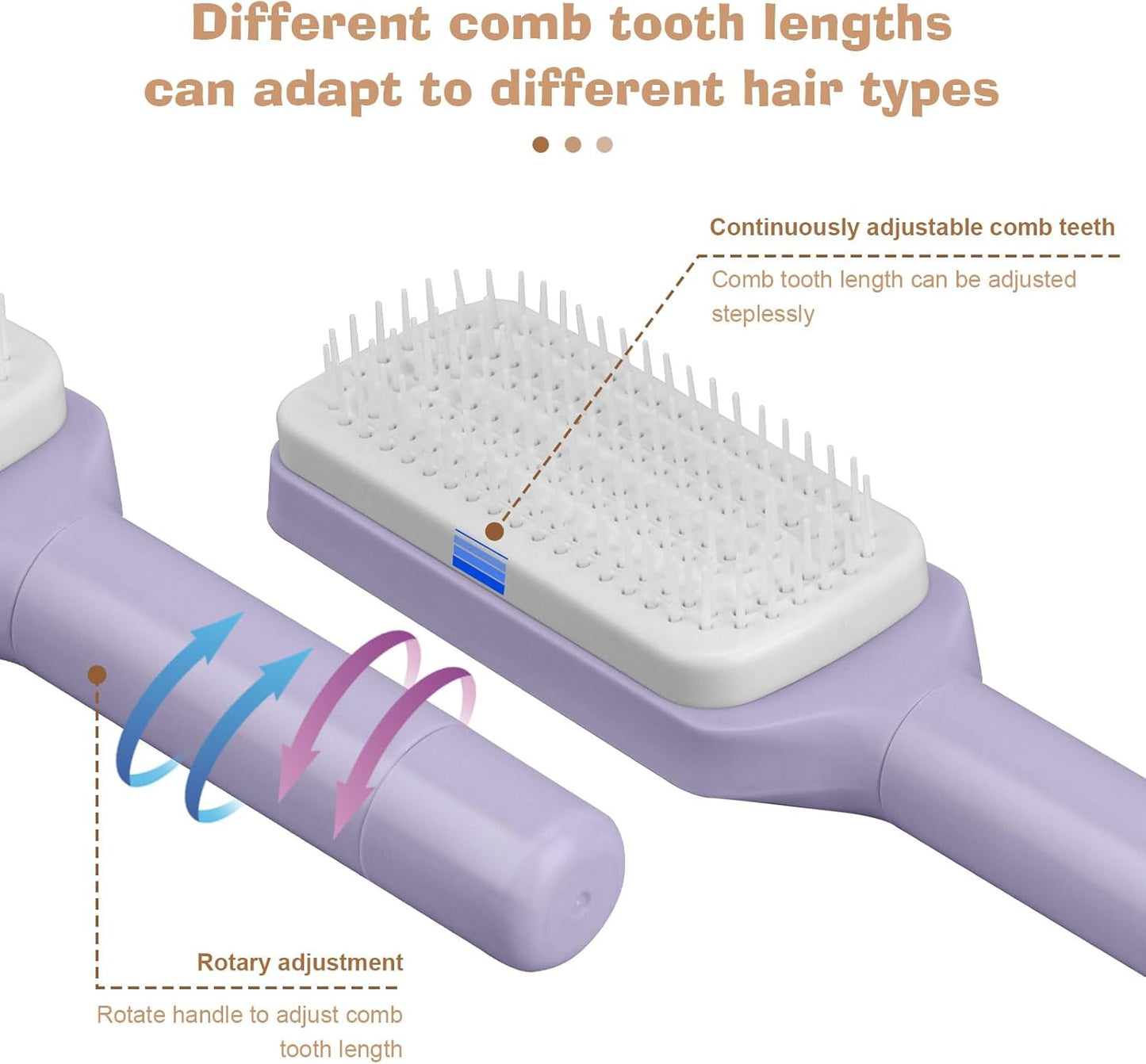 Frendorf | 2 Packungen selbstreinigende Haarbürste