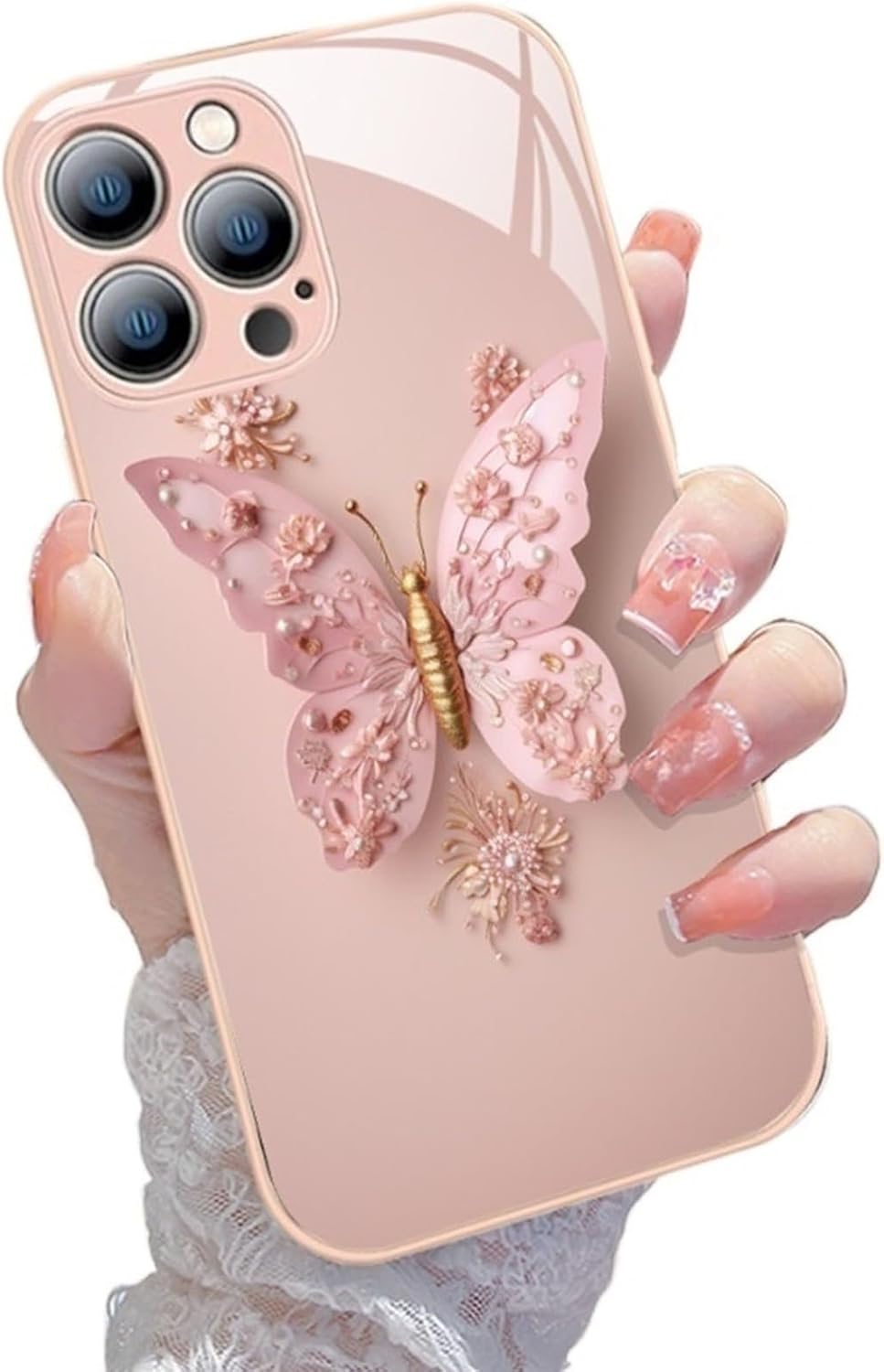 Frendorf | 3D-Schmetterlingsglas für iPhone | Eleganter Schutz in 3D | 1+1 GRATIS