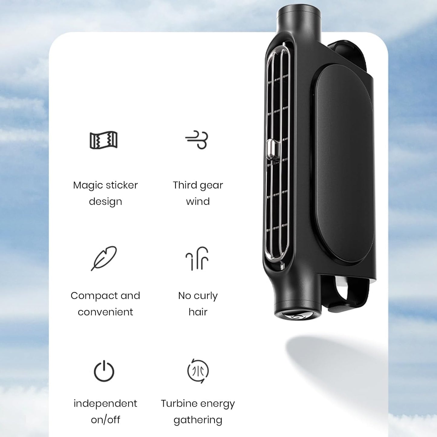 Frendorf | 3 Geschwindigkeiten USB Auto Kühlventilator & Kopfstützenhalterung – AutoBreeze (1+1 KOSTENLOS)