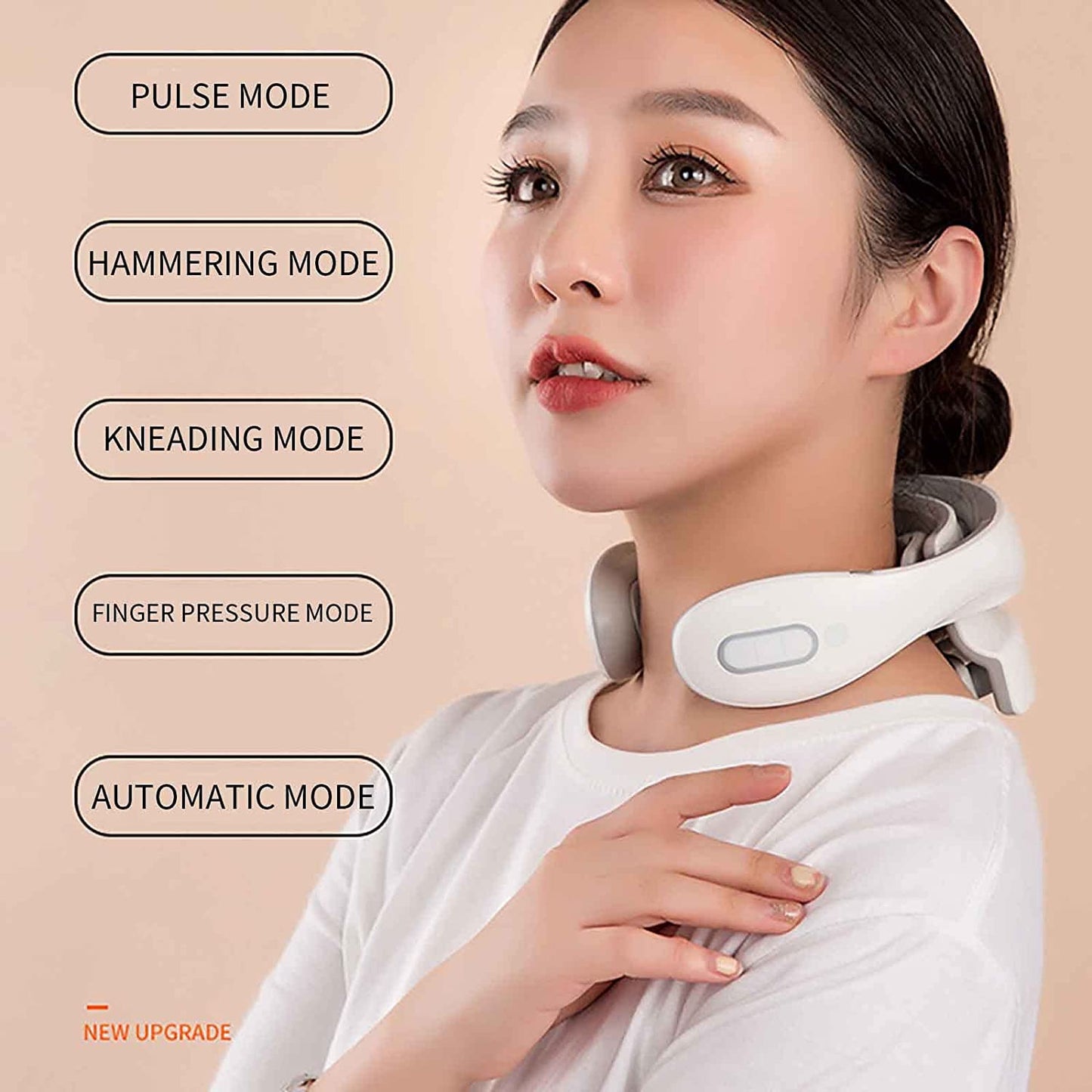 Frendorf | Nackenmassager mit Wärme, Schmerztherapie, intelligenter Nackenmassager, 4 Massageköpfe tragbarer Tiefengewebs-Triggerpunkt-Massager