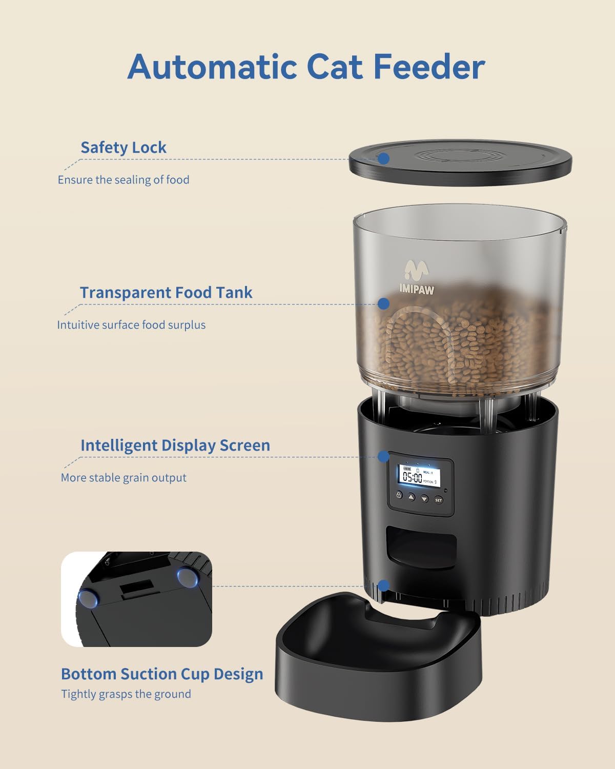 Frendorf | Automatischer Katzenfutterautomat mit Timer