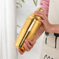 Frendorf | Gold Cocktail-Shaker 500 ml Premium Edelstahl Barkeeper Mixer für die Hausbar Professionelle Verwendung Auslaufsicheres Martini-Shaker-Set zum Mischen von Getränken Cocktails Margarita Mojito Old Fashioned