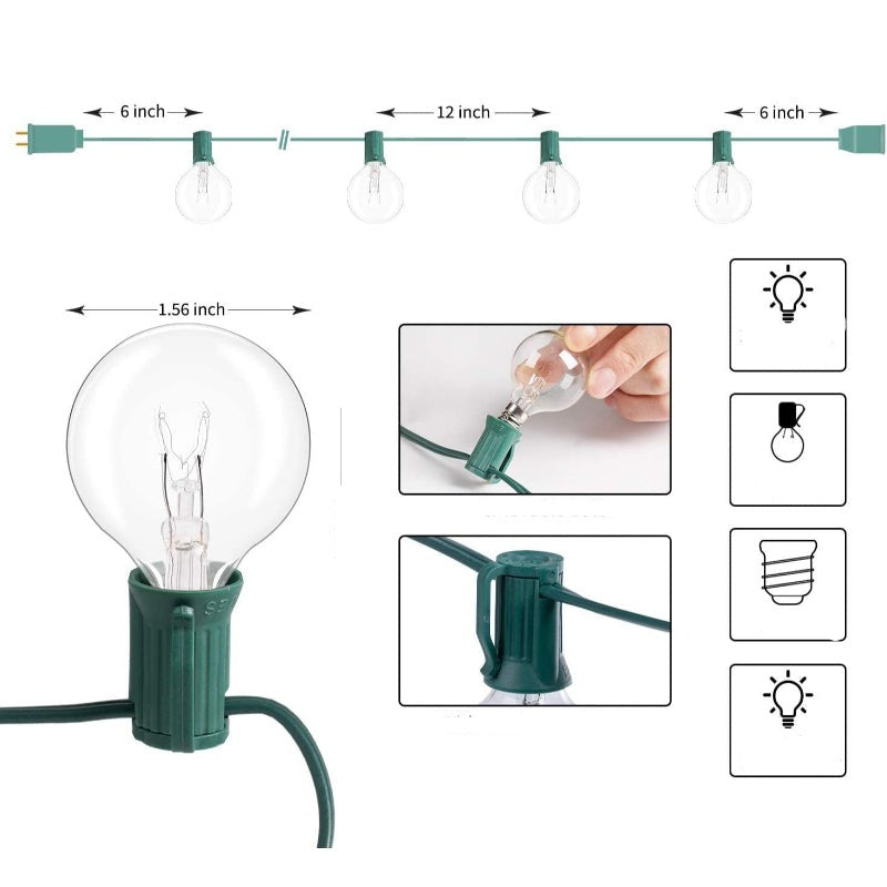 Royaleva Outdoor Dimmable Lichterkette - 20 ft LED Ambiente Beleuchtung