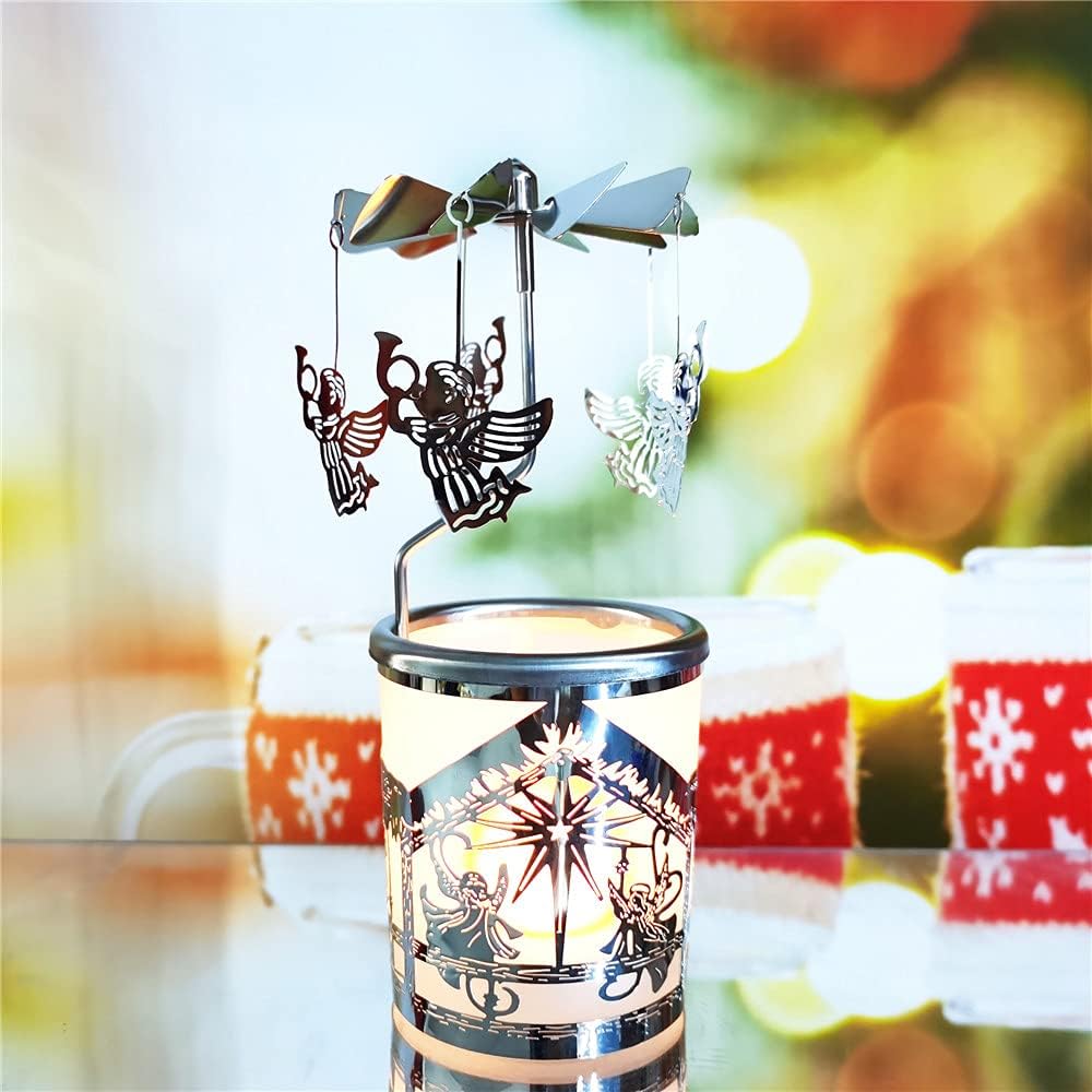 Frendorf | Halloween Iron Spider Runde Glas Kerzenhalter – Gothic Teelicht Laterne – Haunted House Tischdeko – Spooky Metall Spinnennetz Kerzenständer – Horror-Themen Halloween Dekoration