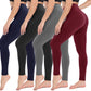 4er-Pack Hochtaillierte Kompressionsleggings