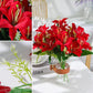 Frendorf | 10 Köpfe Künstliche Lilien Blumen Realistische Fake-Lilien Bouquet für Wohnkultur Hochzeitsarrangements Tischdekorationen und Blumen Displays Lebensechte Künstliche Lilien mit Weichen Blütenblättern und Flexiblen Stielen