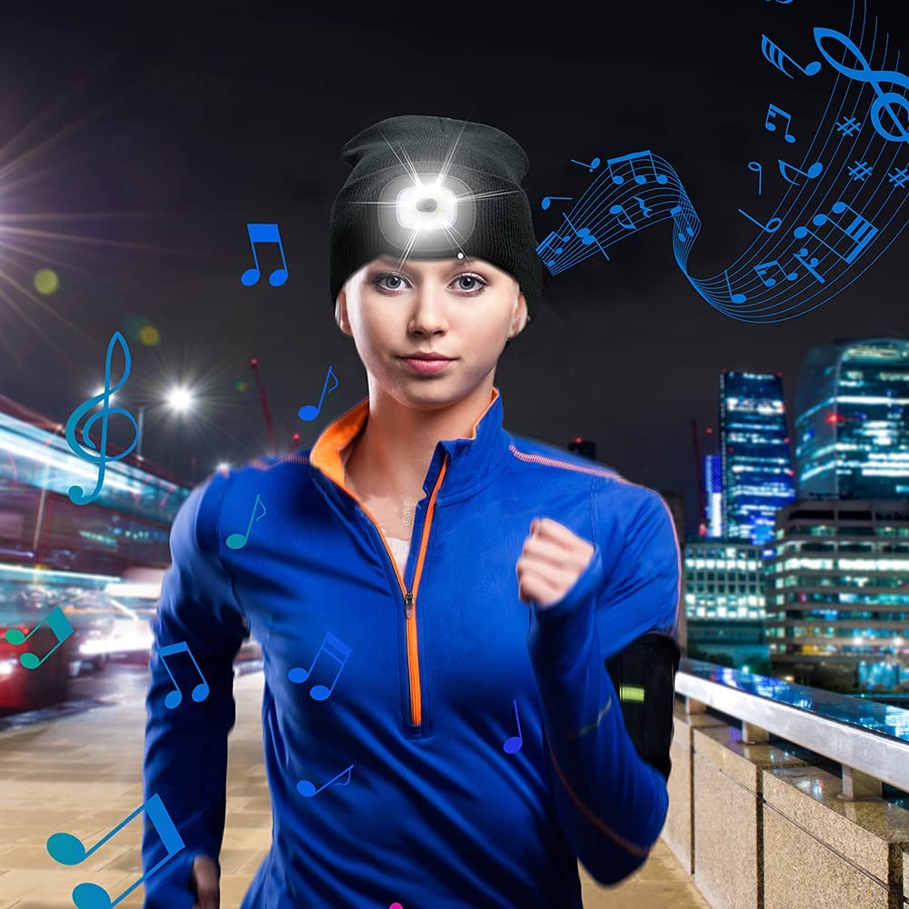 Frendorf | Bluetooth Beanie Mütze Licht Drahtlose Kopfhörer
