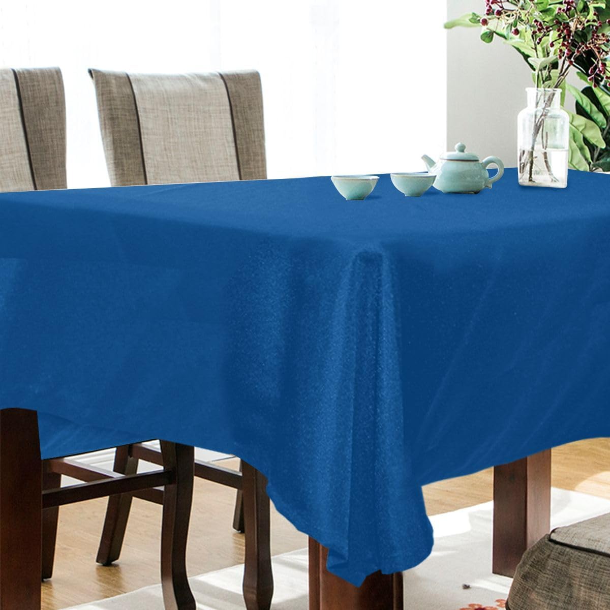 Frendorf | 100% Baumwolle Pastoral Tischläufer – 50x300cm, Himmelblau, Weich & Langlebig, Landhaus Esszimmertisch Dekor, Rustikaler Boho Stil, Maschinenwaschbar, Perfekt für Zuhause, Hochzeiten, Partys & Feiertagsdekorationen