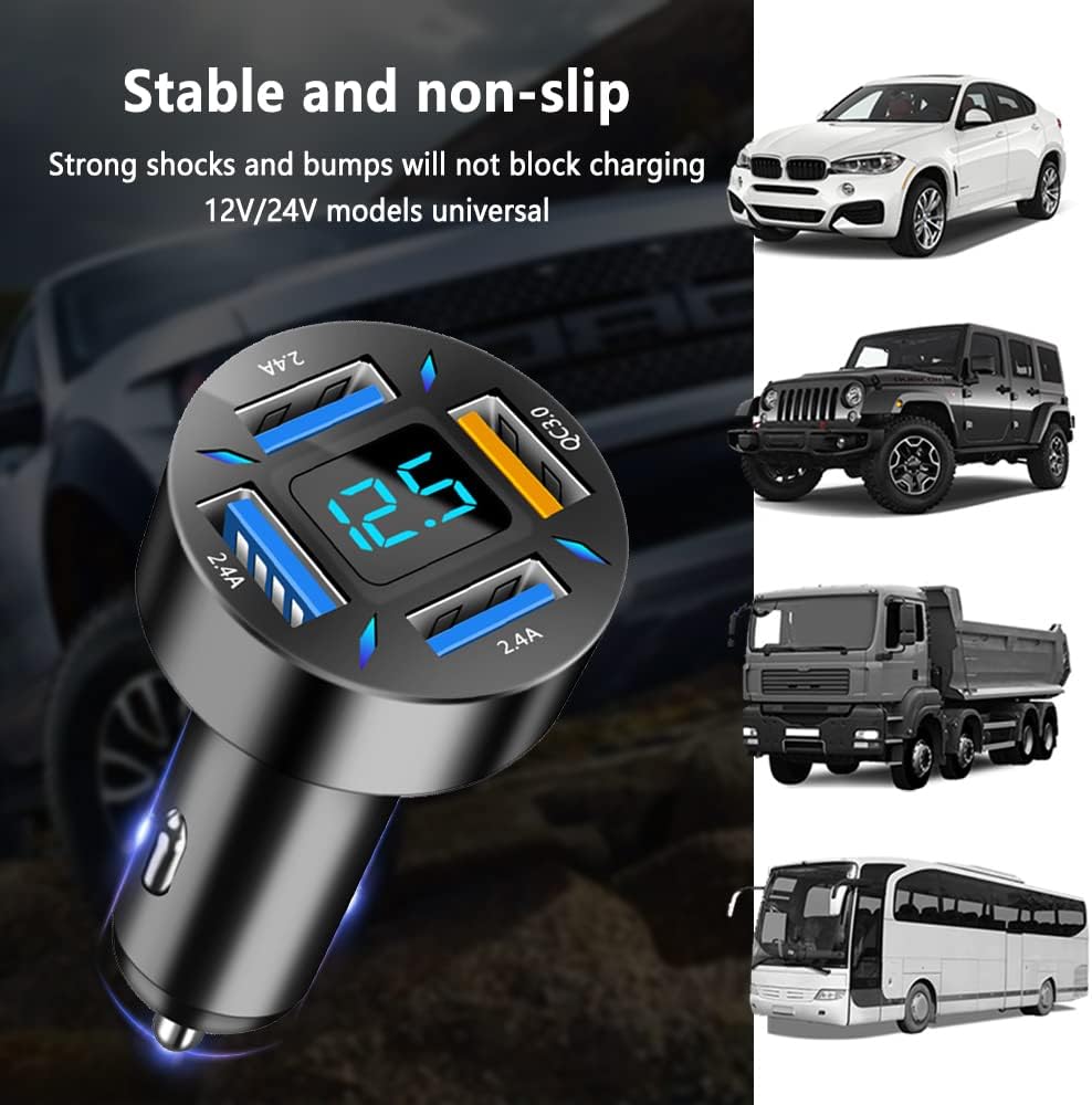 Frendorf | Autoladegerät 66W Superschnellladen mit USB PD & QC 3.0 – Universell für 12-24V Zigarettenanzünder