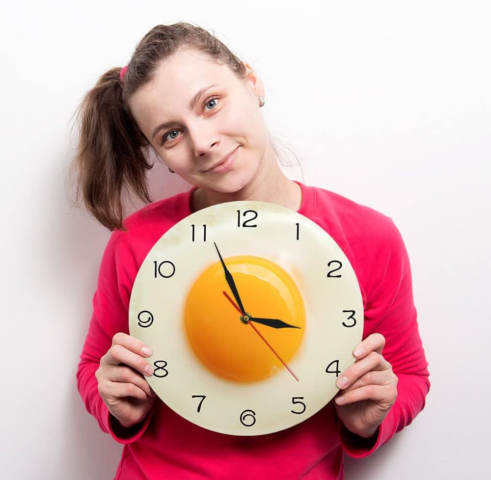 Poached Egg Wanduhr