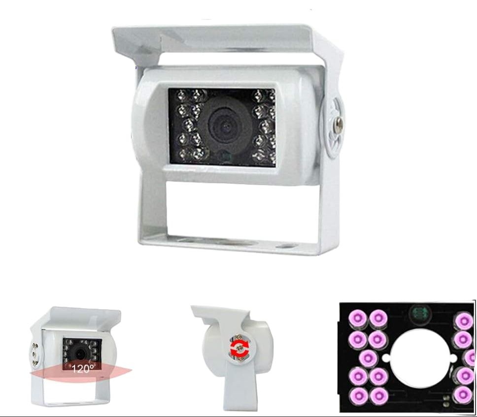 Frendorf | Lkw-Rückfahrkamera 12V/24V mit 18 LED IR-Nachtsicht IP68