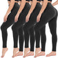 4er-Pack Hochtaillierte Kompressionsleggings