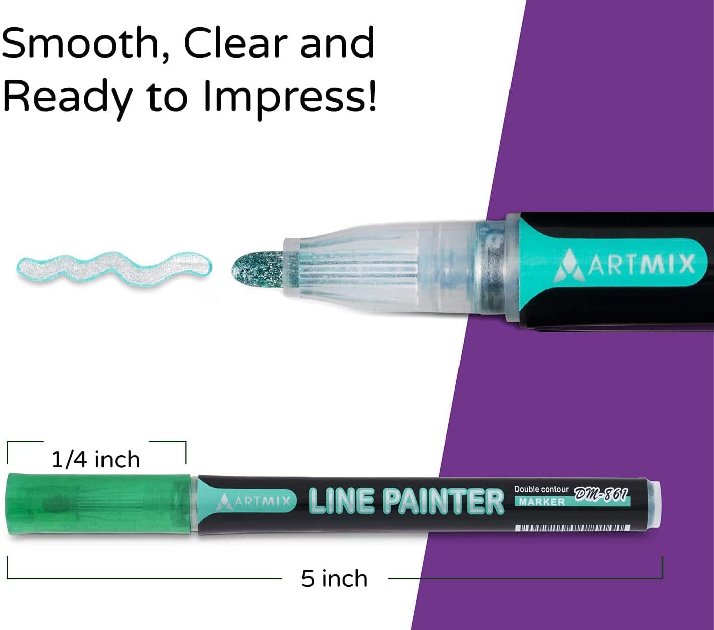 Frendorf | 12Farben Set- Glitzer Glänzende Metallische Magische Farbstifte für Kinder