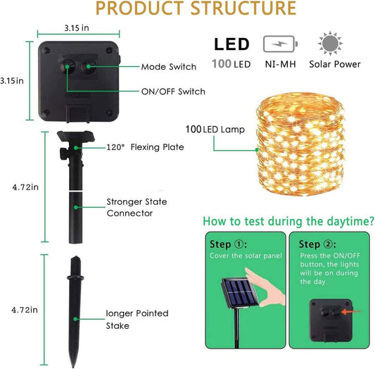 Solarbetriebene Mini-Lichterketten