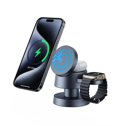 Frendorf | 3 in 1 magnetisches Ladegerät mit Umgebungslicht - für iPhone, Watch und AirPods