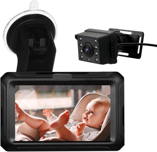 Frendorf | Baby Auto Spiegel mit 1080P Kamera & 4,3'' Bildschirm – Solvian