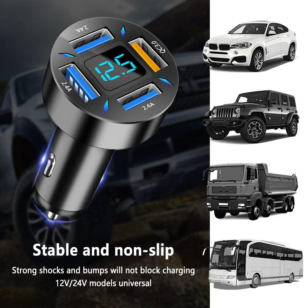 Frendorf | Autoladegerät 66W Superschnellladen mit USB PD & QC 3.0 – Universell für 12-24V Zigarettenanzünder