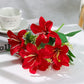 Frendorf | 10 Köpfe Künstliche Lilien Blumen Realistische Fake-Lilien Bouquet für Wohnkultur Hochzeitsarrangements Tischdekorationen und Blumen Displays Lebensechte Künstliche Lilien mit Weichen Blütenblättern und Flexiblen Stielen