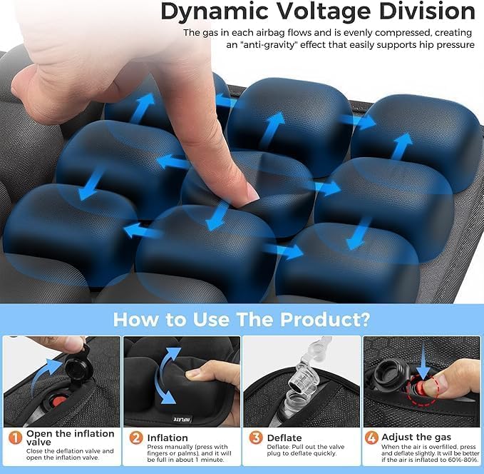 Frendorf | Aufblasbares Reisekissen mit ergonomischer Druckentlastung – AirComfort