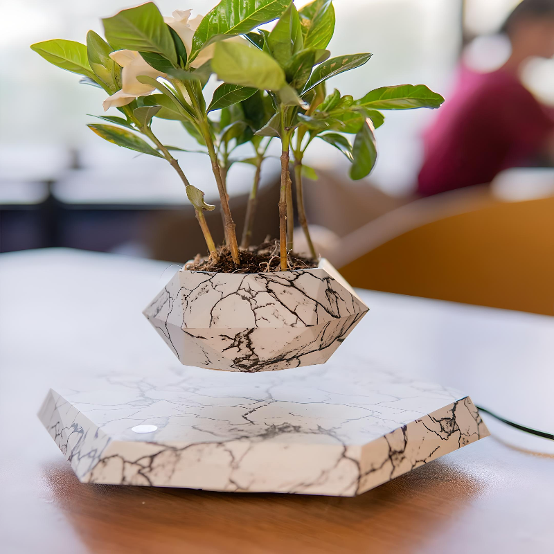 Frendorf | LeviPot Schwebender Blumentopf | Elegantes Design | Magnetisches Pflanzgefäß | Deko für Zuhause